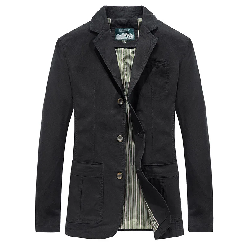 New Cotton Outdoor Comfortable Business Jacket for Men's Spring and Autumn Casual Fashion Suit for Men Blazers Jacket for Man