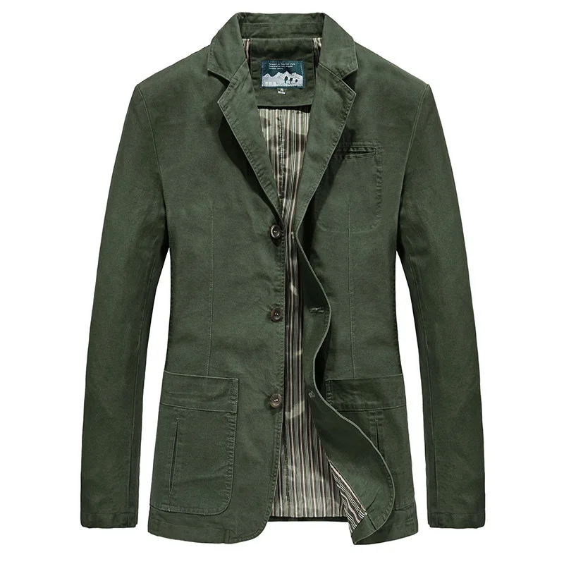New Cotton Outdoor Comfortable Business Jacket for Men's Spring and Autumn Casual Fashion Suit for Men Blazers Jacket for Man