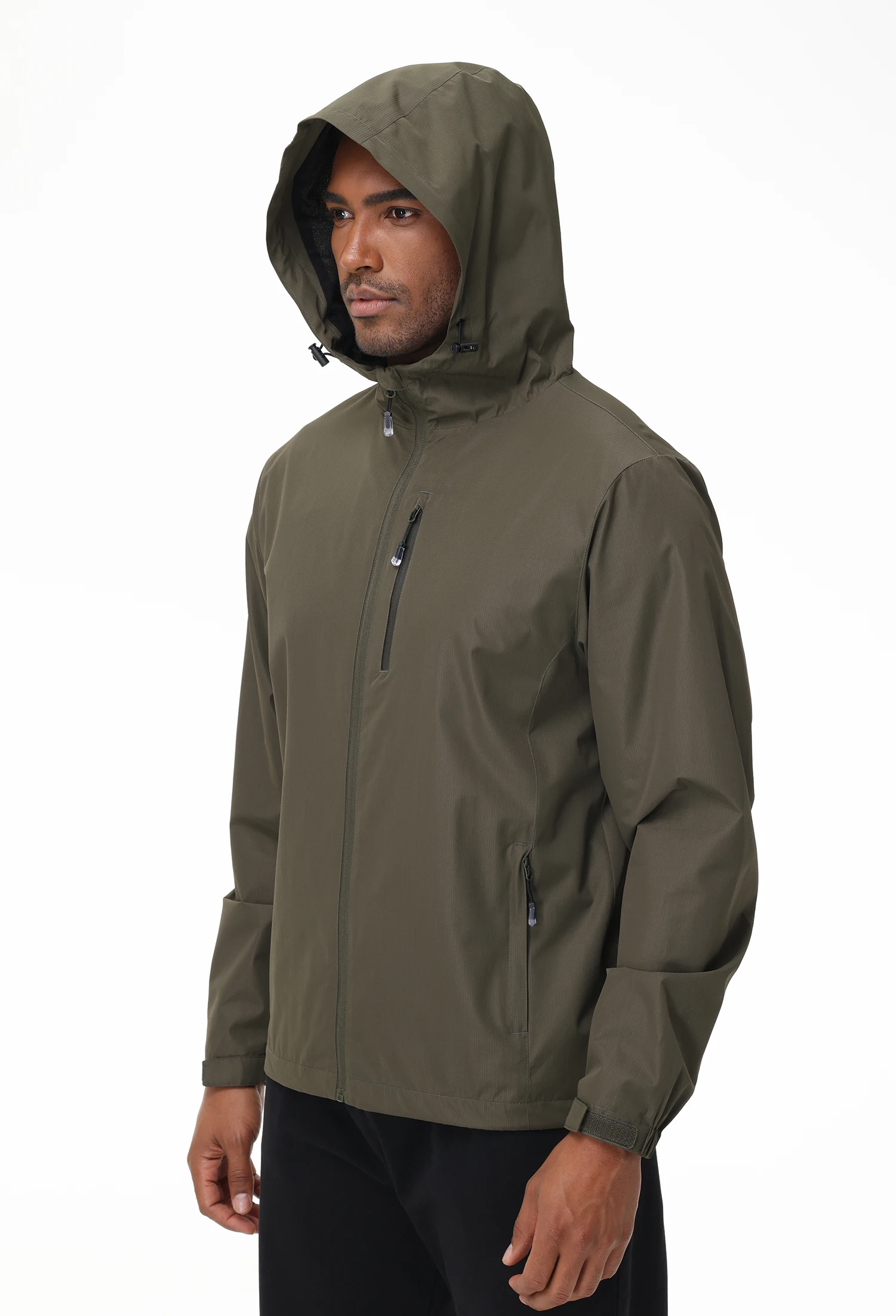 Windbreaker Men Outdoor Jacket Mountaineering Travel Waterproof Hooded Jacket Sports Running Coat Thin Outwear