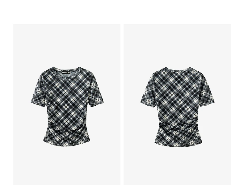 TOYOUTH Women T-Shirts 2026 Spring New Mesh Silky Printed Short Sleeve Hot Girl Style Tops
