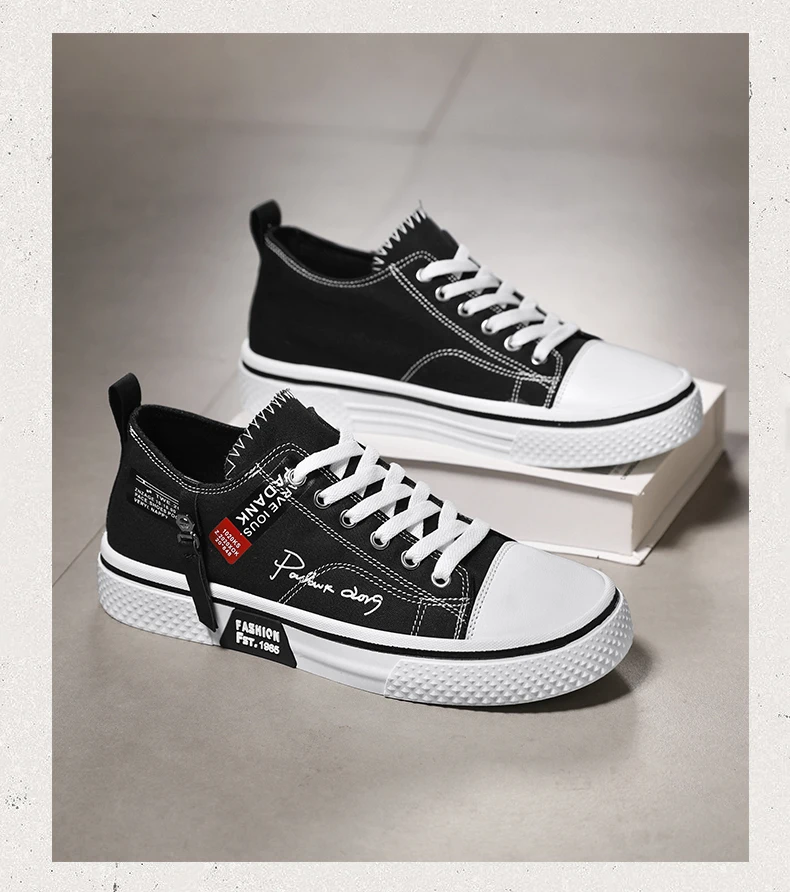 Men's Plus Size Casual Canvas Shoes Summer Soft-Sole Non-Slip Outdoor Walking Shoes Fashion Youth Sports Board Shoes Flat Shoes
