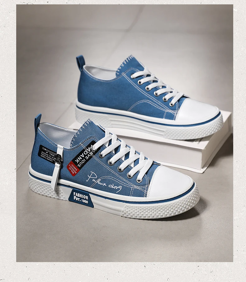 Men's Plus Size Casual Canvas Shoes Summer Soft-Sole Non-Slip Outdoor Walking Shoes Fashion Youth Sports Board Shoes Flat Shoes