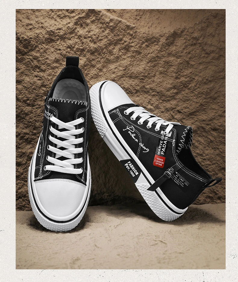 Men's Plus Size Casual Canvas Shoes Summer Soft-Sole Non-Slip Outdoor Walking Shoes Fashion Youth Sports Board Shoes Flat Shoes