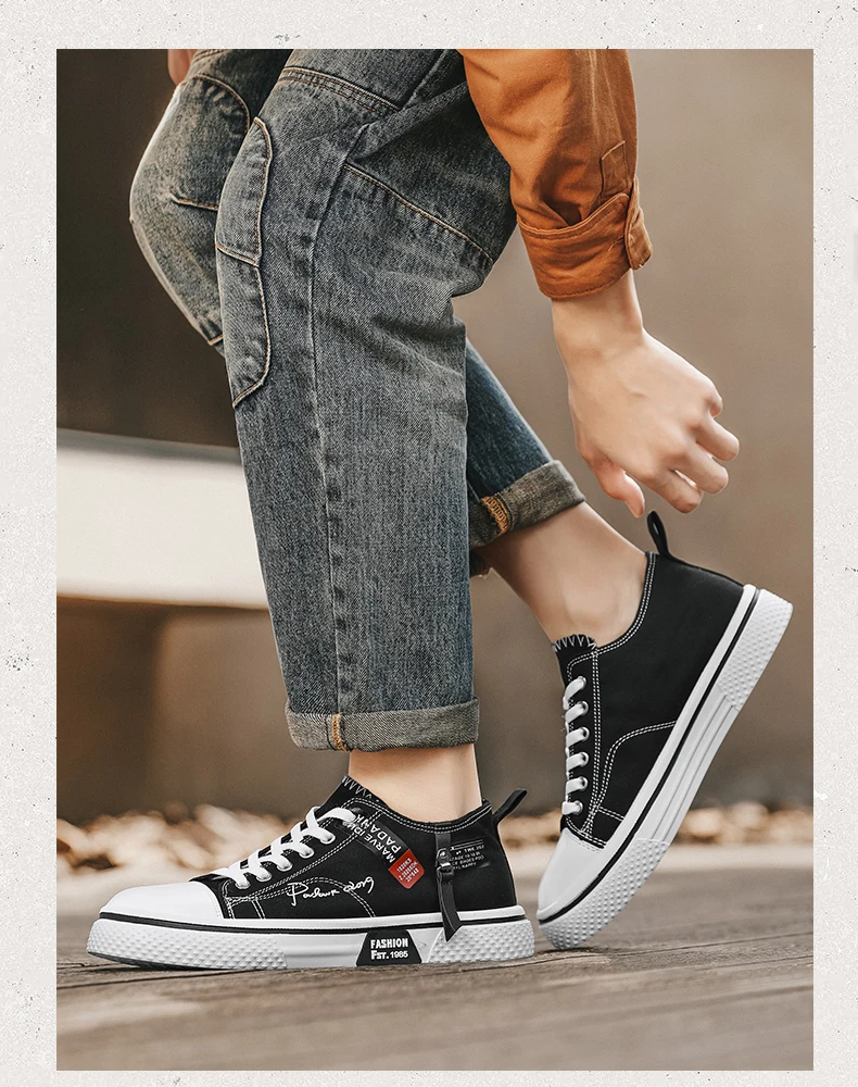 Men's Plus Size Casual Canvas Shoes Summer Soft-Sole Non-Slip Outdoor Walking Shoes Fashion Youth Sports Board Shoes Flat Shoes