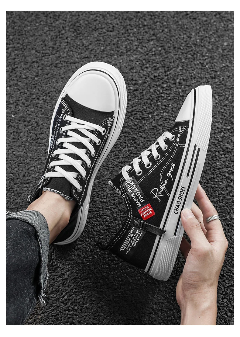 Men's Plus Size Casual Canvas Shoes Summer Soft-Sole Non-Slip Outdoor Walking Shoes Fashion Youth Sports Board Shoes Flat Shoes