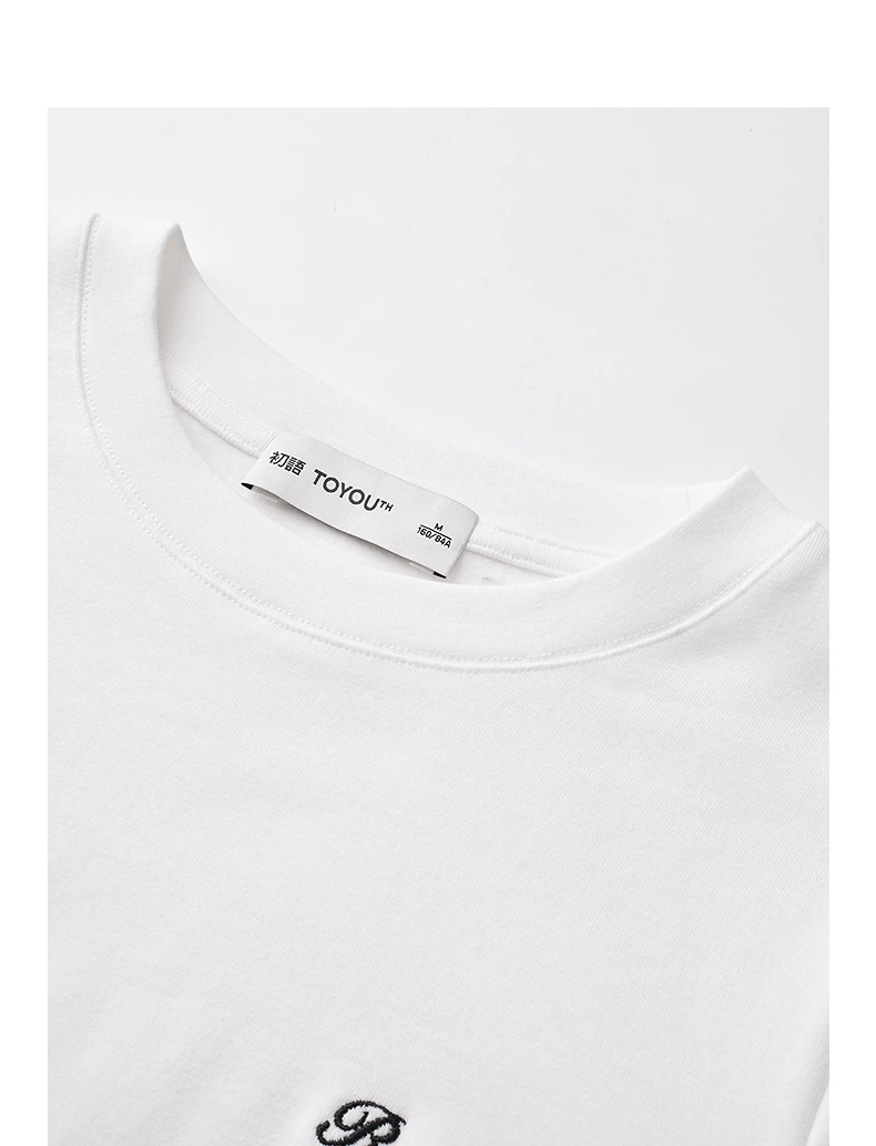 TOYOUTH Women T-Shirts 2026 Spring New Split Splicing Slim Fit Crew Neck Long Sleeve Figure Flattering Base Layer Casual Tops