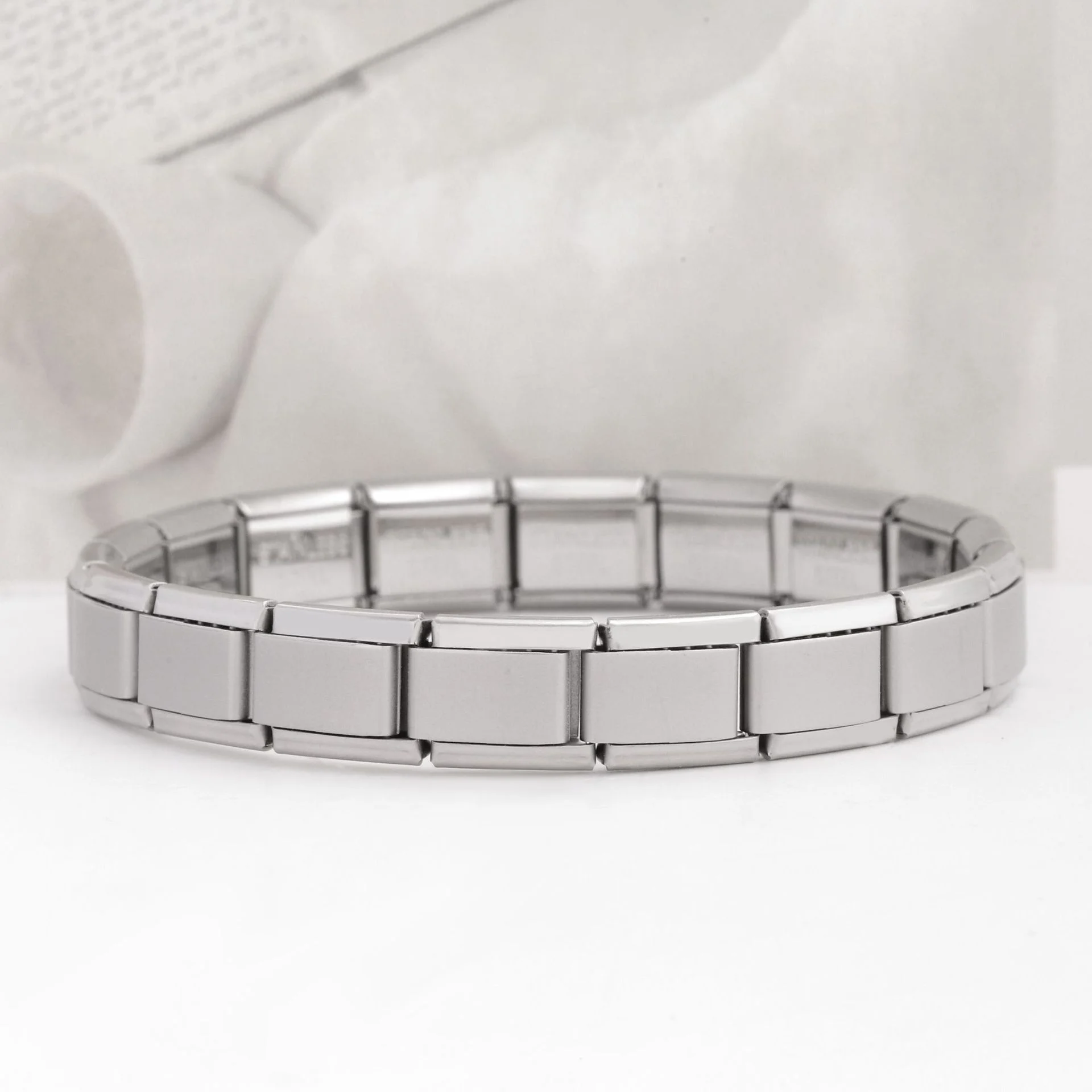 Wholesale 20pcs 9mm Italian Charm Bracelet Base Stainless Steel Shiny Plain Blank Composable Modular Starter Links Bulk Lot Pac