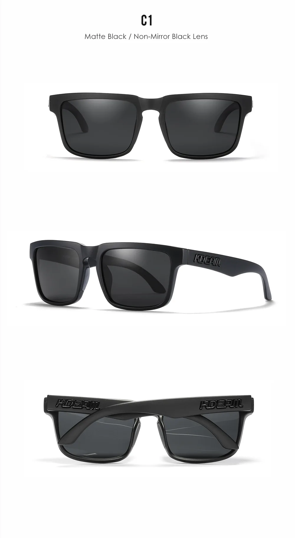 2025 New Kdeam Original Brand Design Polarized Sunglasses for Women Men Fashion Unisex Trendy Outdoor Eyewear For Couple