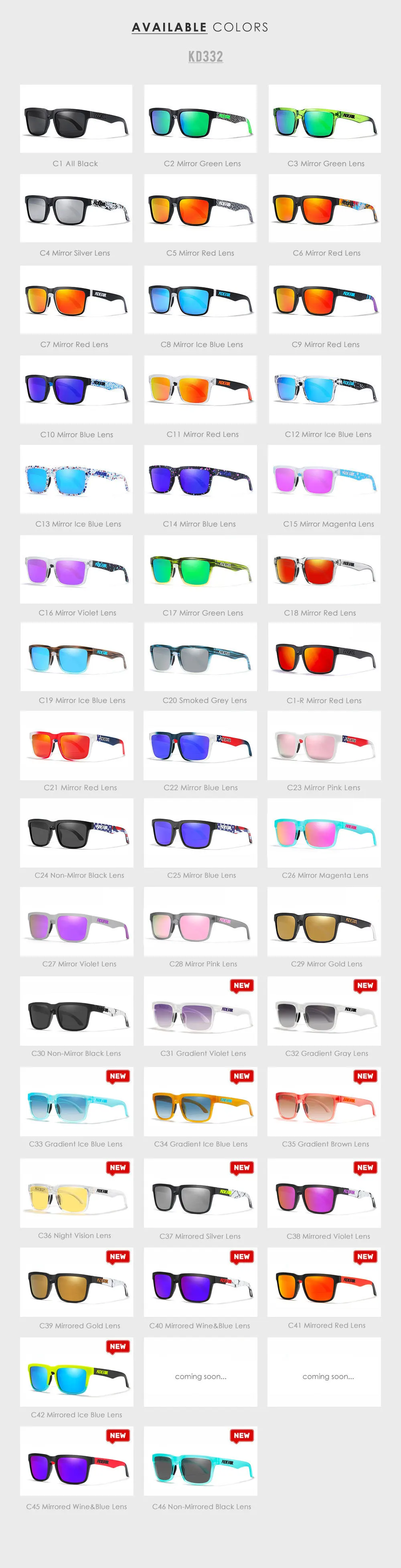 2025 New Kdeam Original Brand Design Polarized Sunglasses for Women Men Fashion Unisex Trendy Outdoor Eyewear For Couple