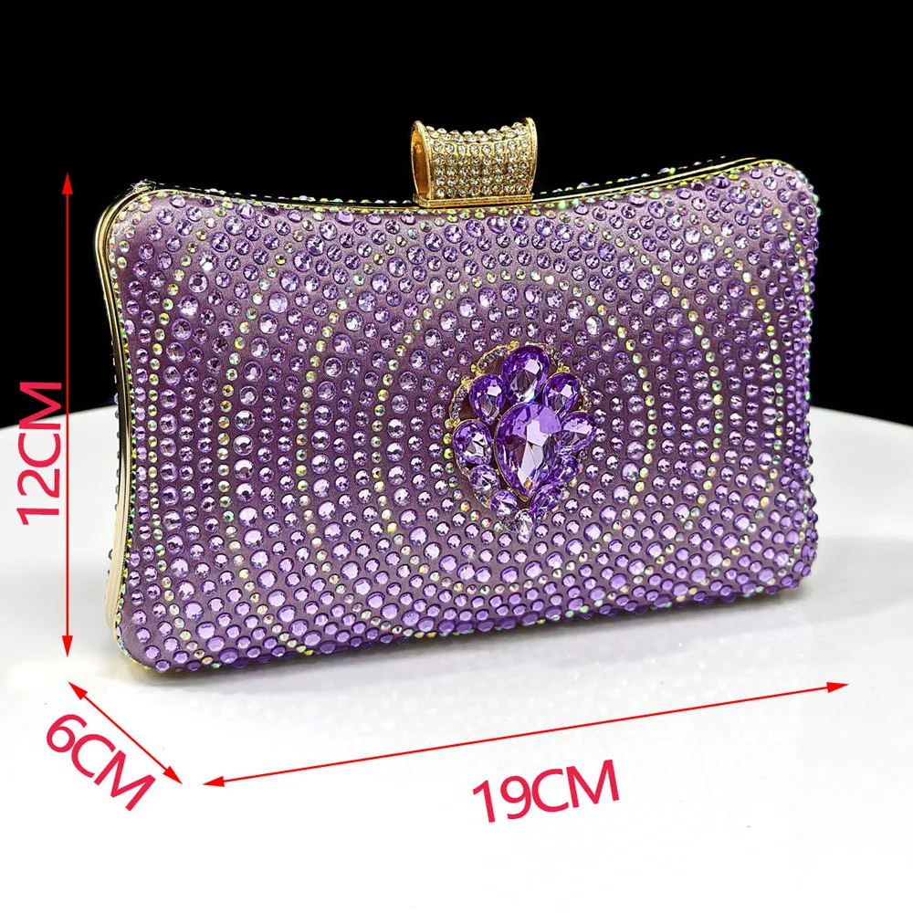 Venus Chan Blue Color Rhinestone Comfortable High Heel Shoe And Bag Fashion Style Pointed-Toe Shoes For Women Or Commuting Shoes