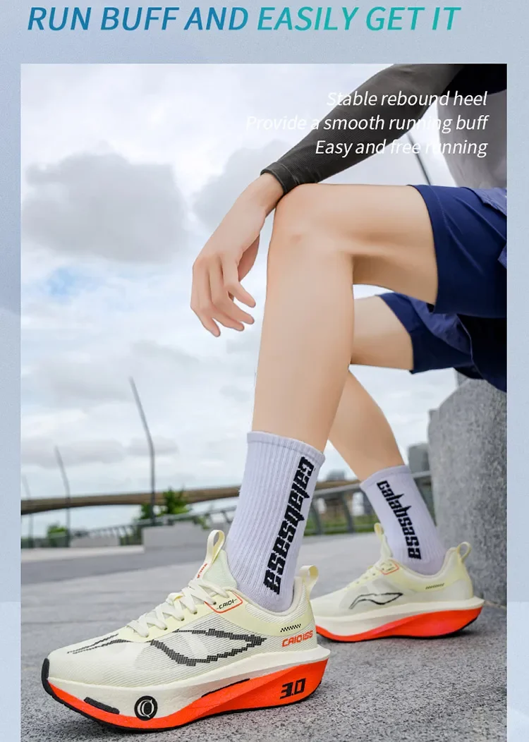 Running Shoes Carbon Board Speciality Marathon Men Sports Breathable Lightweight Women's Comfortable Nonskid Chunta Sneakers