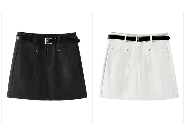 Semir Women Skirt High Waist Belt Mini Slim Fit Leg Lengthening Cool Vintage Versatile A Line 2026 Summer Top