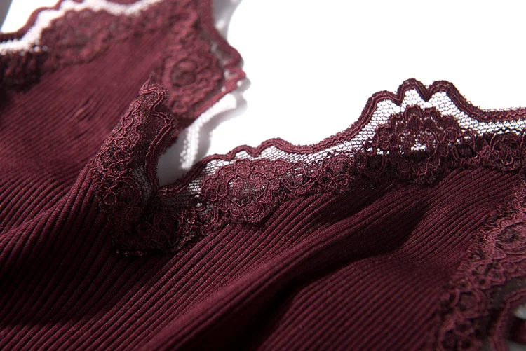 SuyaDream Women Lace Camis 70% Real Silk 30% Cotton Lace Camisoles Spandex Knits Soft Basic Shirt 2022 New Vest Solid Colors
