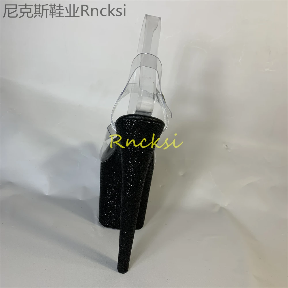 20cm High-heeled sandals women's new transparent word with high heels, stilettos and sexy super high-heeled sandals