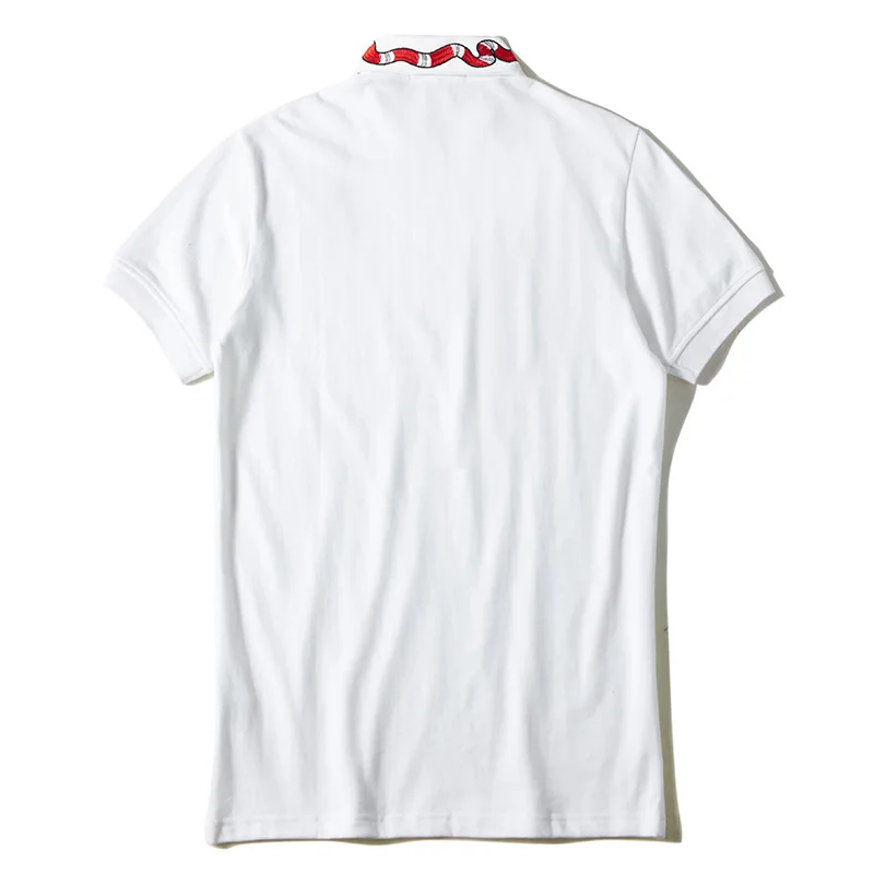 High New Novelty 2021 Embroidery snake bee Collar Fashion Casual Polo Shirts Shirt Skateboard Cotton Polos Top Tee B95