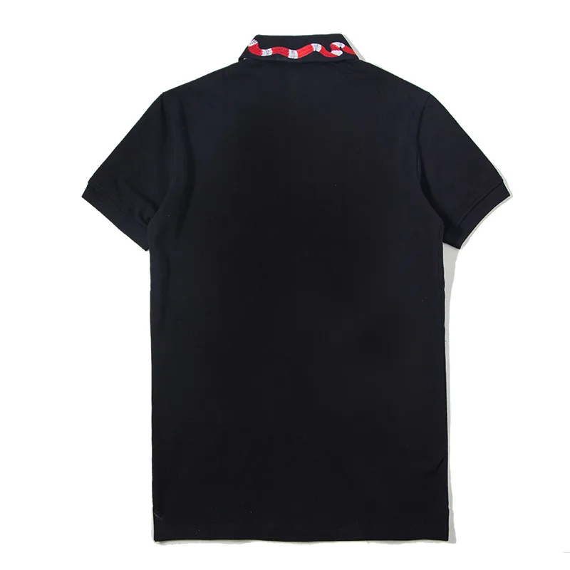 High New Novelty 2021 Embroidery snake bee Collar Fashion Casual Polo Shirts Shirt Skateboard Cotton Polos Top Tee B95