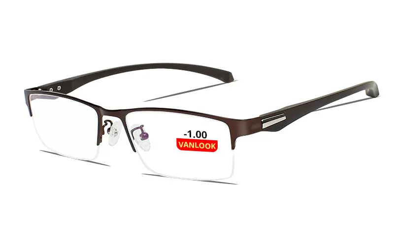 Photochromic Sunglasses Chameleon Lens Myopia Blue Light Blocking Men's Computer Glasses Game for Sight -0.50 -0.75 -175 -2.5-6