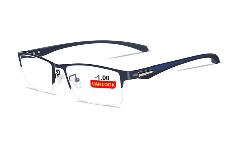 Photochromic Sunglasses Chameleon Lens Myopia Blue Light Blocking Men's Computer Glasses Game for Sight -0.50 -0.75 -175 -2.5-6