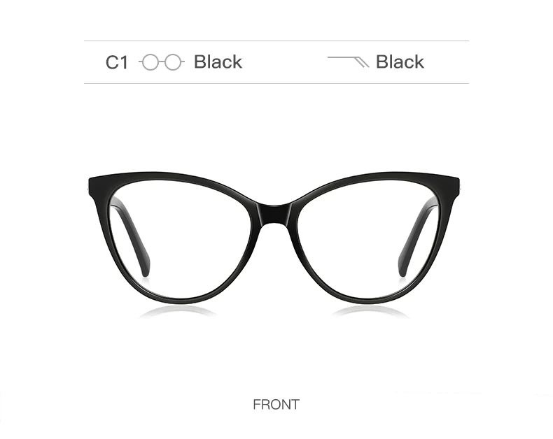 VICKY New Cat Eye Reading Prescription Eyeglasses Women Colorful Myopia Eyewear Hyperopia Anti Blue Ray Optical Glasses PFD2136
