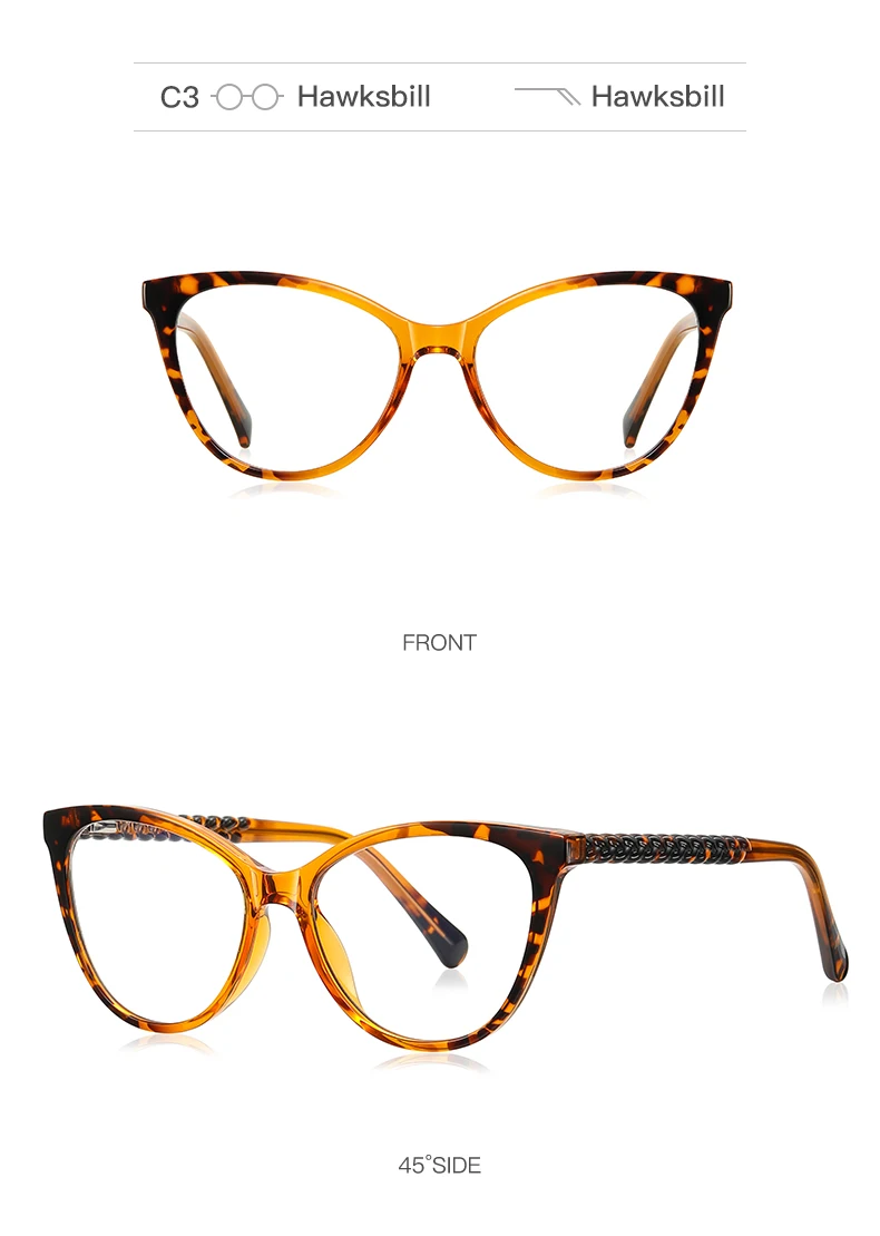 VICKY New Cat Eye Reading Prescription Eyeglasses Women Colorful Myopia Eyewear Hyperopia Anti Blue Ray Optical Glasses PFD2136