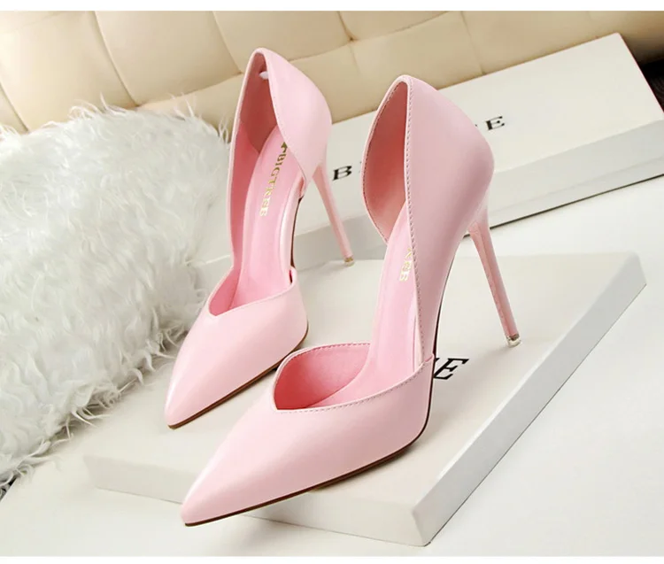 BIGTREE Shoes Women Pumps Fashion High Heels Shoes Black Pink Yellow Shoes Women Bridal Wedding Shoes Ladies Stiletto Party Shoe