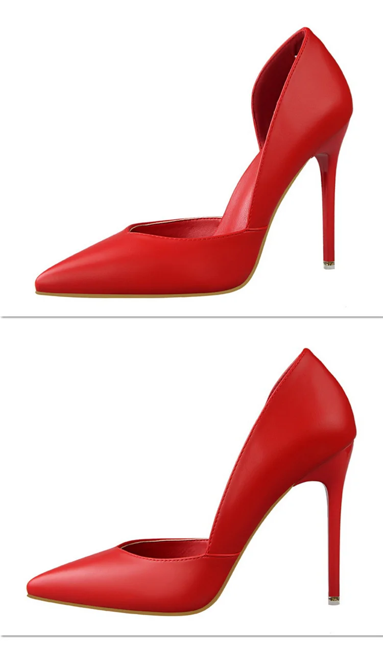 BIGTREE Shoes Women Pumps Fashion High Heels Shoes Black Pink Yellow Shoes Women Bridal Wedding Shoes Ladies Stiletto Party Shoe