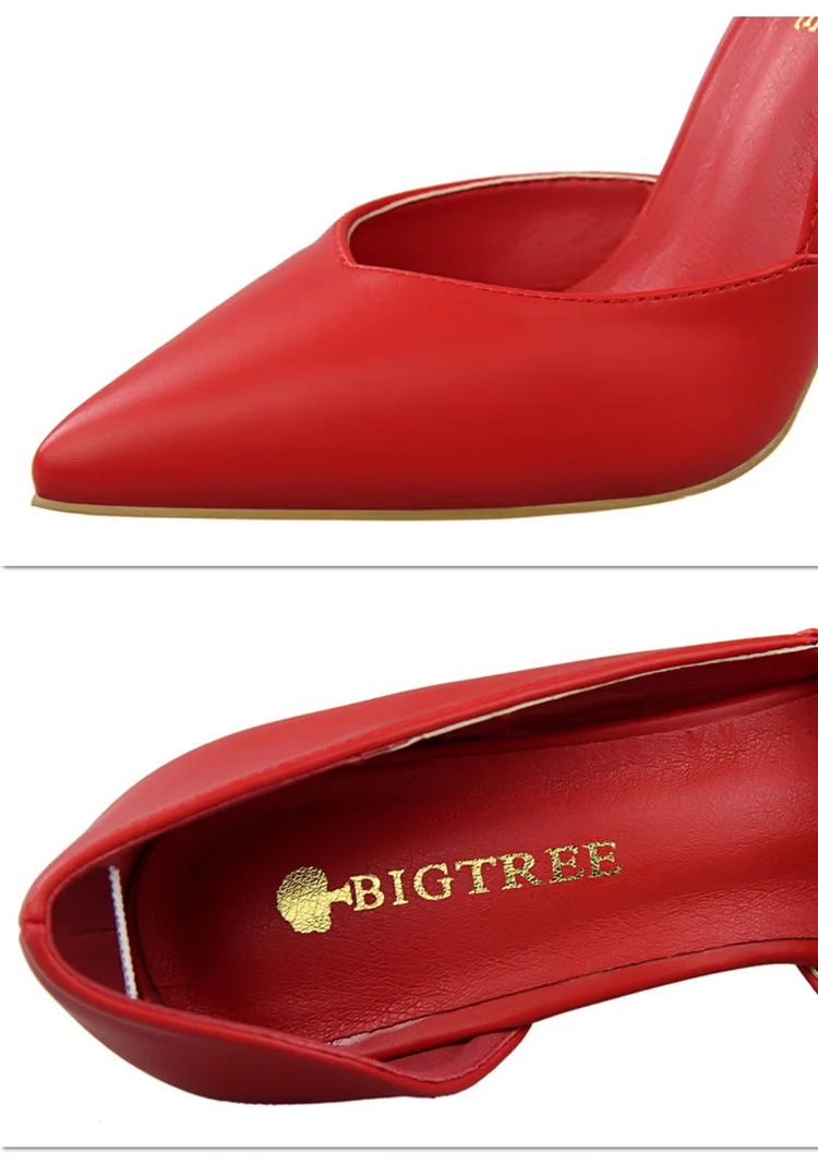 BIGTREE Shoes Women Pumps Fashion High Heels Shoes Black Pink Yellow Shoes Women Bridal Wedding Shoes Ladies Stiletto Party Shoe