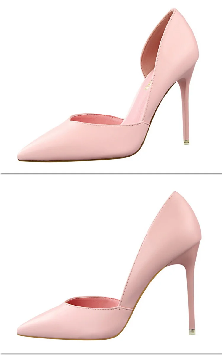 BIGTREE Shoes Women Pumps Fashion High Heels Shoes Black Pink Yellow Shoes Women Bridal Wedding Shoes Ladies Stiletto Party Shoe