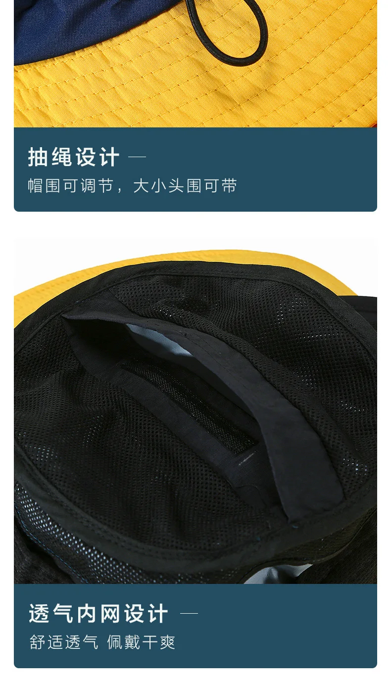 UPF50++ Surf Cap Men Women Summer Sun Hats Outdoor splash-proof Fisherman Hat Seaside Explosion Models Beach Sun Hat