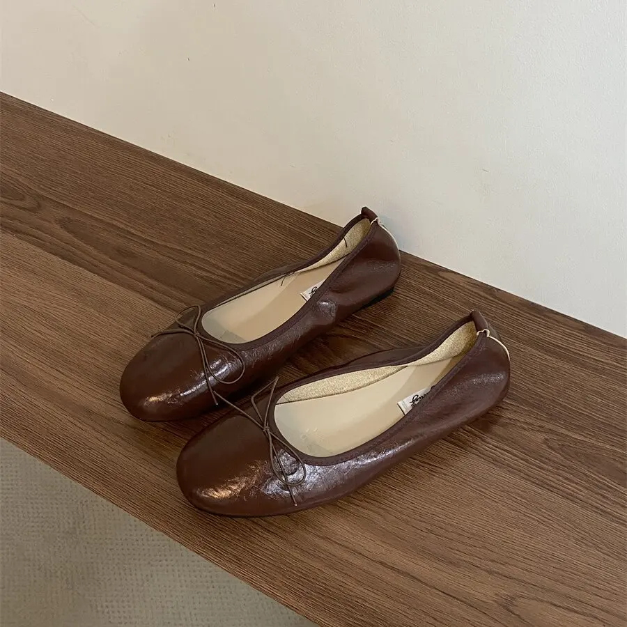 Bailamos Women Flat Heel Shoes Female Flats casual Ballet Dancing Shoes Foldable Sole Boat Shoes Summer Slip On Slipper Mules Sl