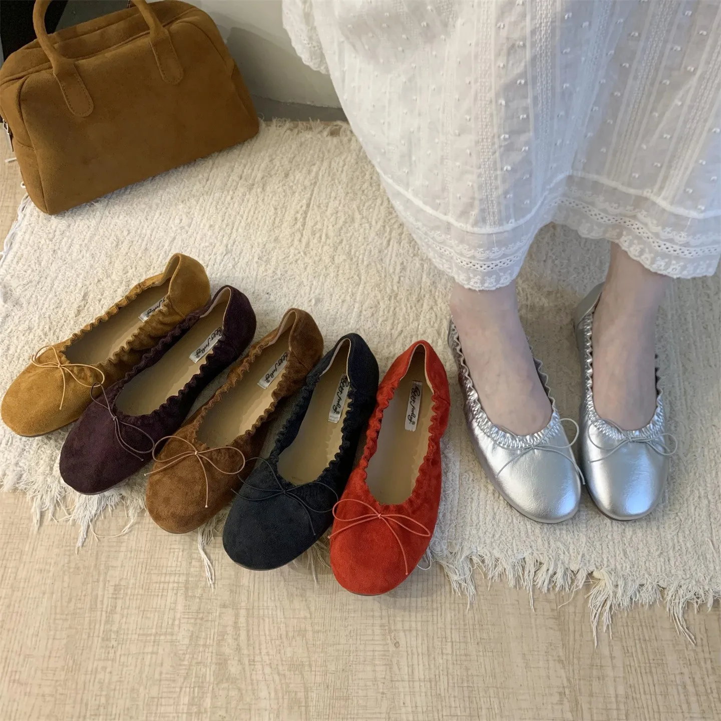 Bailamos Women Flat Heel Shoes Female Flats casual Ballet Dancing Shoes Foldable Sole Boat Shoes Summer Slip On Slipper Mules Sl