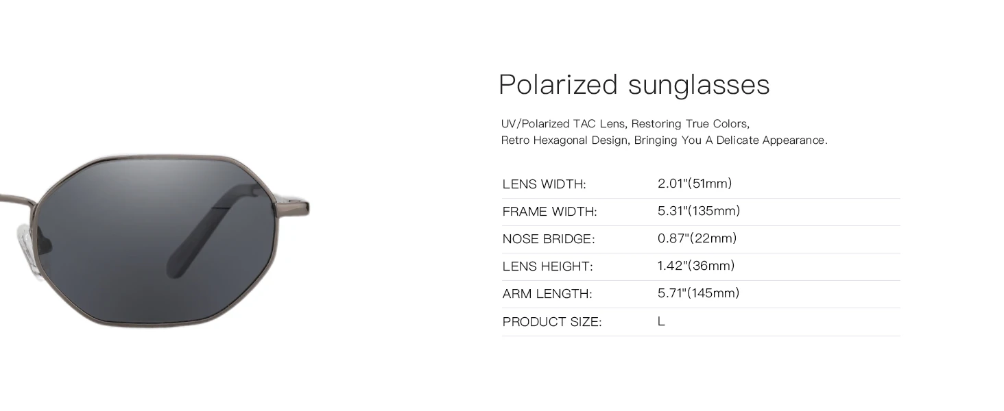 ZENOTTIC Retro Small Polygon Polarized Sunglasses Women Metal UV400 Sun Glasses Men Anti-Glare UV400 Goggles Driving Eyewear