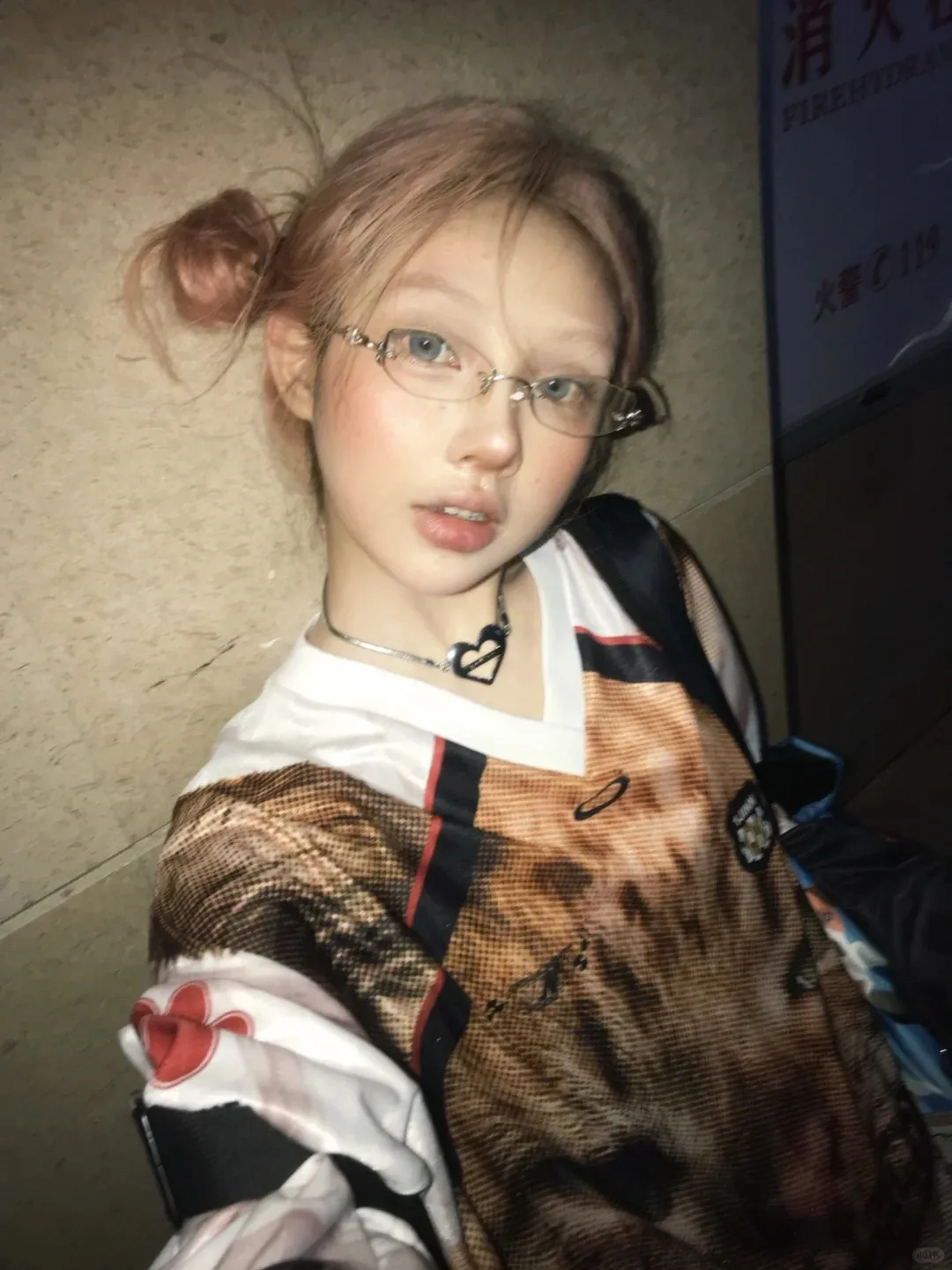 Karrram Japanese Y2k Kitten Print Jersey T-shirt Vintage Harajuku V-neck Long Sleeve Cat Tops American Retro Streetwear 2000s