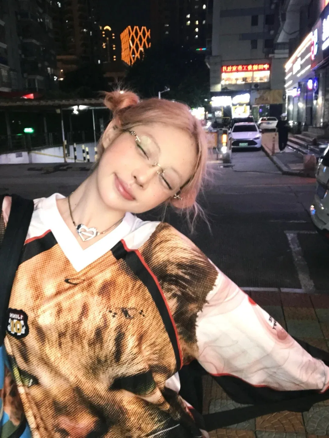Karrram Japanese Y2k Kitten Print Jersey T-shirt Vintage Harajuku V-neck Long Sleeve Cat Tops American Retro Streetwear 2000s