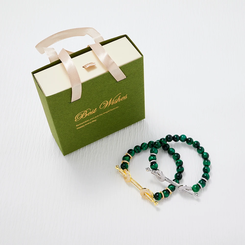 Hand Made Bracelet for Women Natural Stone Beads Bracelets for Women and Girls Gift Cubic Zirconia Jewelry Accessories for Party