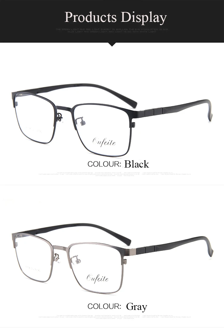 BCLEAR Classic Fashion Men Alloy Optical Frame TR90 Legs Male Spectacle Eyeglasses Frames Myopia Prescription Eyewear Full Rim