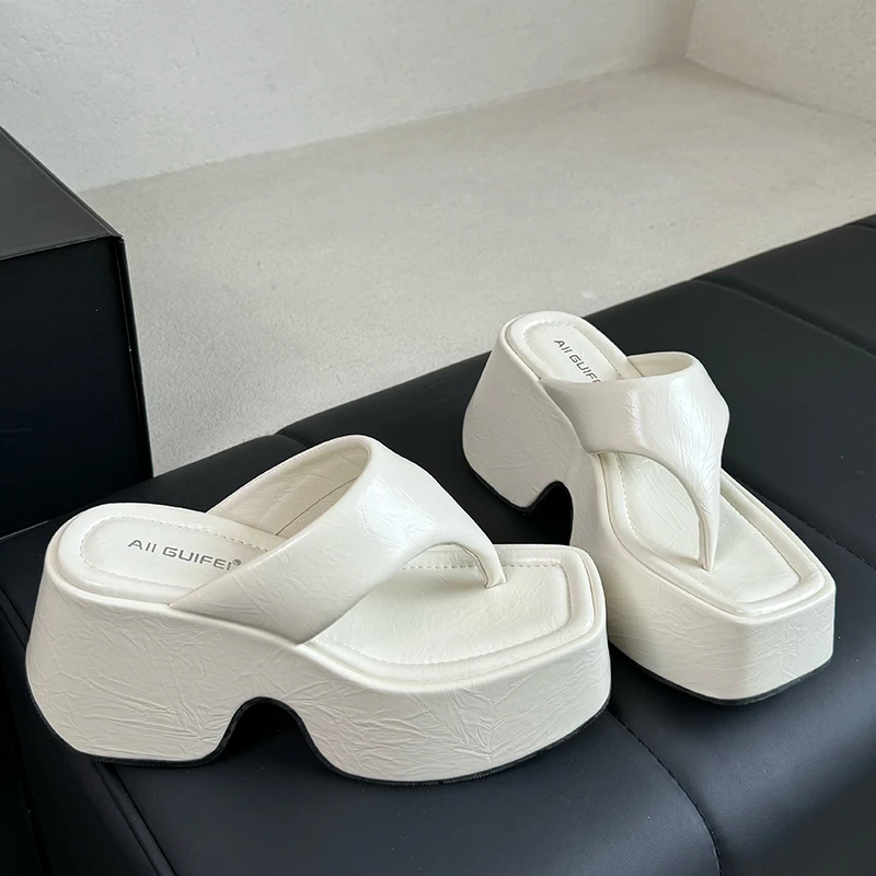 Pumps Flip Flops Slippers Shoes For Ladies New Female Footwear Platform Wedges Women Slippers Fashion Slides Heels  Shoes