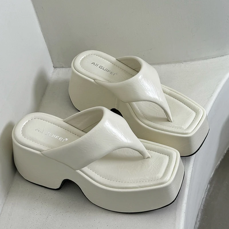 Pumps Flip Flops Slippers Shoes For Ladies New Female Footwear Platform Wedges Women Slippers Fashion Slides Heels  Shoes
