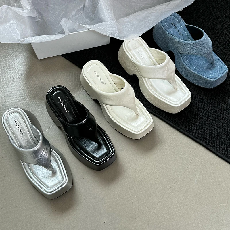 Pumps Flip Flops Slippers Shoes For Ladies New Female Footwear Platform Wedges Women Slippers Fashion Slides Heels  Shoes