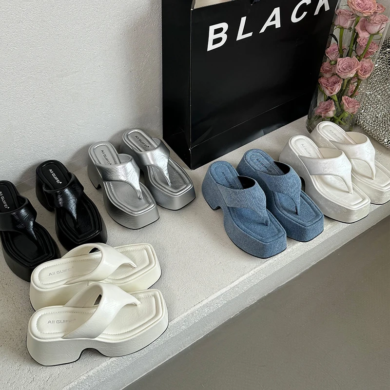 Pumps Flip Flops Slippers Shoes For Ladies New Female Footwear Platform Wedges Women Slippers Fashion Slides Heels  Shoes
