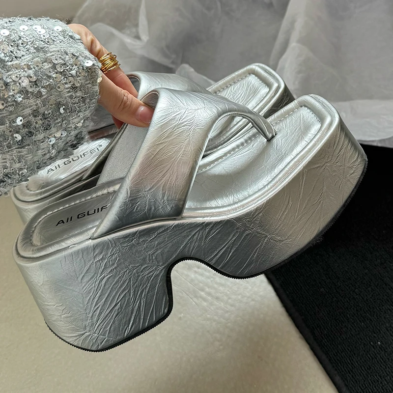 Pumps Flip Flops Slippers Shoes For Ladies New Female Footwear Platform Wedges Women Slippers Fashion Slides Heels  Shoes