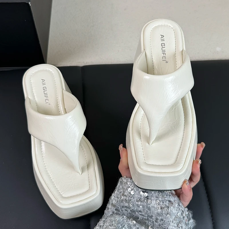 Pumps Flip Flops Slippers Shoes For Ladies New Female Footwear Platform Wedges Women Slippers Fashion Slides Heels  Shoes