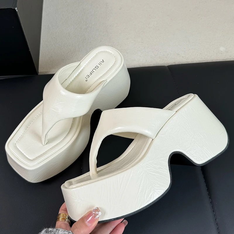 Pumps Flip Flops Slippers Shoes For Ladies New Female Footwear Platform Wedges Women Slippers Fashion Slides Heels  Shoes