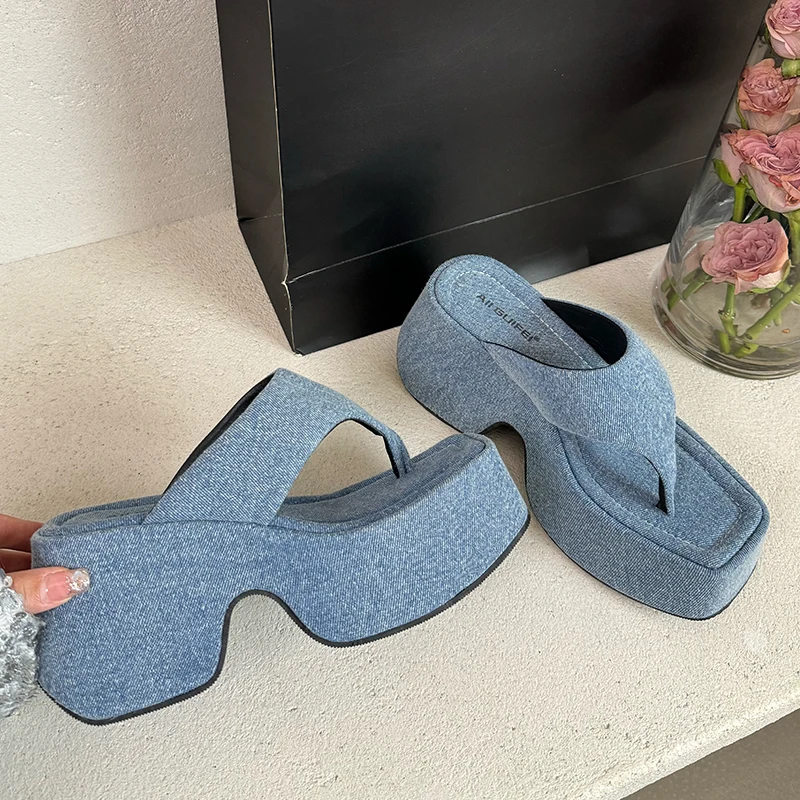 Pumps Flip Flops Slippers Shoes For Ladies New Female Footwear Platform Wedges Women Slippers Fashion Slides Heels  Shoes