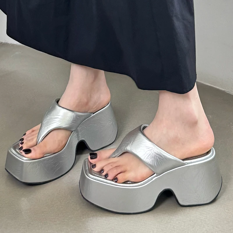 Pumps Flip Flops Slippers Shoes For Ladies New Female Footwear Platform Wedges Women Slippers Fashion Slides Heels  Shoes