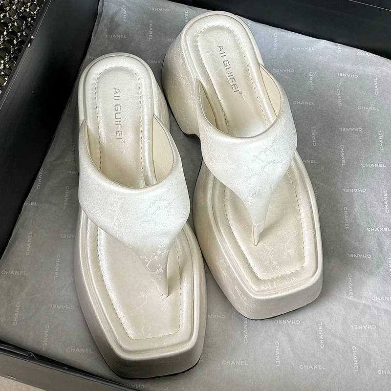 Pumps Flip Flops Slippers Shoes For Ladies New Female Footwear Platform Wedges Women Slippers Fashion Slides Heels  Shoes