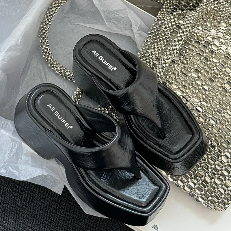 Pumps Flip Flops Slippers Shoes For Ladies New Female Footwear Platform Wedges Women Slippers Fashion Slides Heels  Shoes