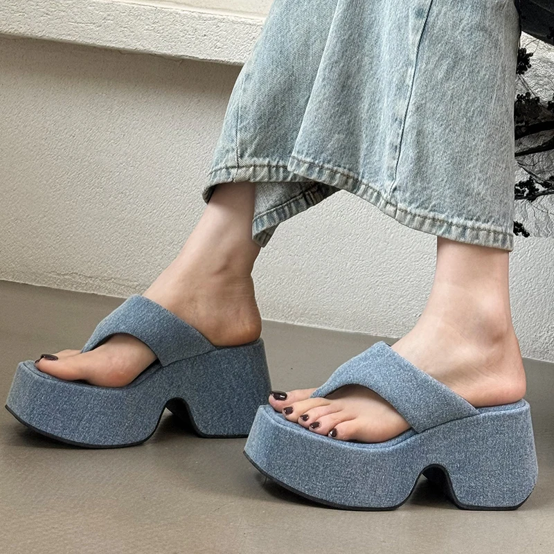 Pumps Flip Flops Slippers Shoes For Ladies New Female Footwear Platform Wedges Women Slippers Fashion Slides Heels  Shoes