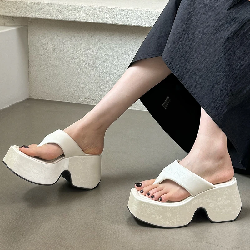 Pumps Flip Flops Slippers Shoes For Ladies New Female Footwear Platform Wedges Women Slippers Fashion Slides Heels  Shoes