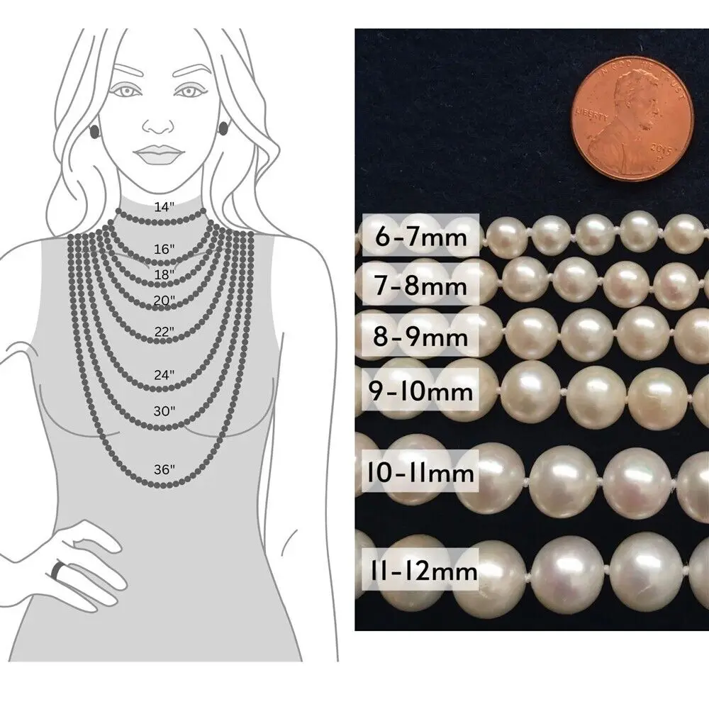 Baroque AAAA+12-11mm Natural Haiti Black Blue Pearl Necklace 925s 16in 18in 20in 22in 24in 35in